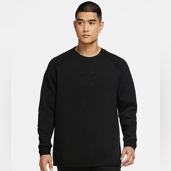 Nike Sportswear Tech Pack Crewneck Sweatshirt Black/Anthracite Small CU3782-010 - Picture 2 of 8